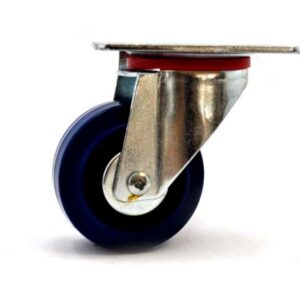 80mm 22 Series Super Elastic Rubber Plate Swivel Castor