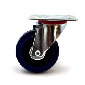 100mm 22 Series Super Elastic Rubber Plate Swivel Castor