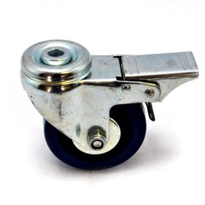 75mm 22 Series Super Elastic Rubber Bolt Hole Brake Castor