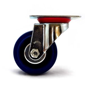 75mm 22 Series Super Elastic Rubber Plate Swivel Castor