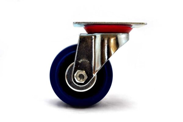 75mm 22 Series Super Elastic Rubber Plate Swivel Castor