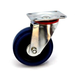 125mm 22 Series Super Elastic Rubber Plate Swivel Castor