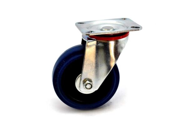 125mm 22 Series Super Elastic Rubber Plate Swivel Castor
