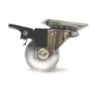 35 mm Transparent Wheel Plate Swivel Brake Castor1