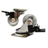 35 mm Transparent Wheel Plate Swivel Brake Castor